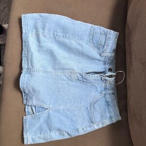 Casual Light Blue Women's Jean Shorts